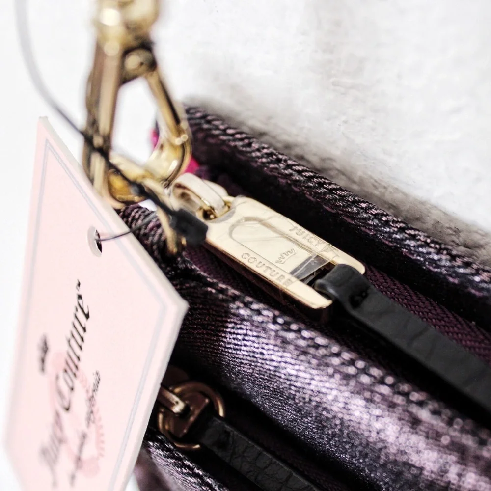 Juicy Couture Metallic Denim Crossbody Wallet